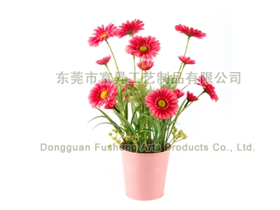 【FP5692/4】迷你非洲菊盆栽仿真花批发